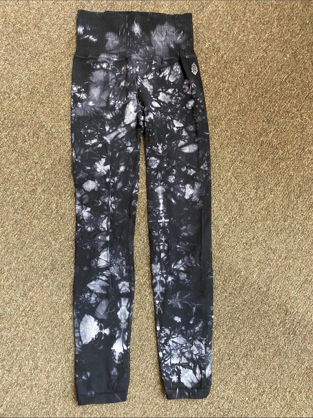We The Free Black & White Tie-Dye High-Waist Leggings